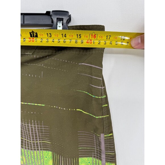 Oakley Board Shorts Mens 32 12" Cross Hatch AOP Beach Swim Trunks - Picture 4 of 6